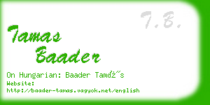 tamas baader business card